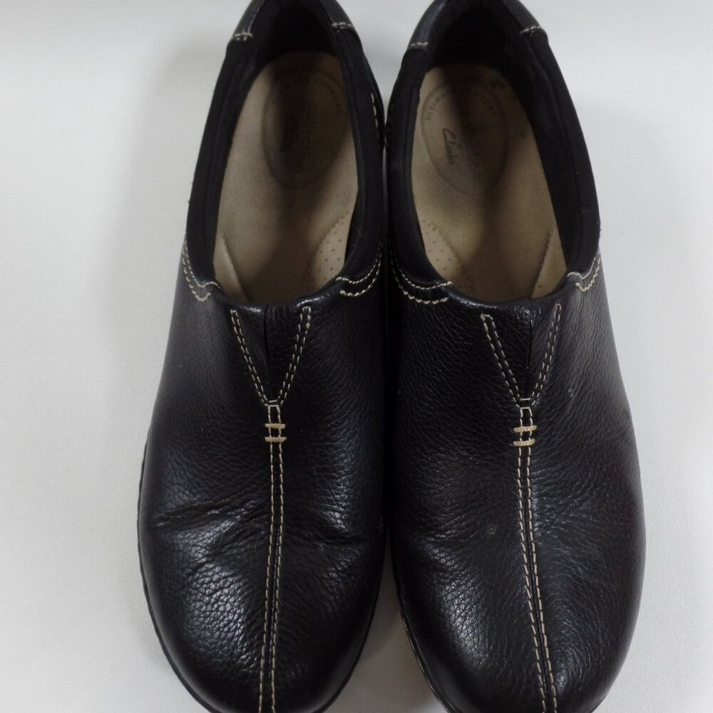 Clarks Black Leather Loafers